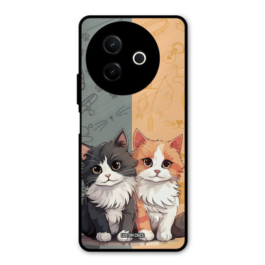 Couple Cat Vivo Y39 Mobile Back Cover - Cute PrintShield Case