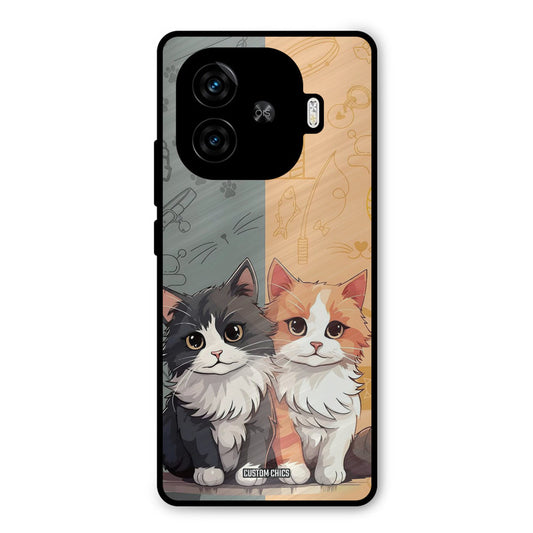 Couple Cat iQoo Z9 Turbo Mobile Back Cover - Cute PrintShield Case