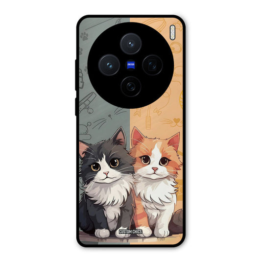 Couple Cat Vivo X200 Mobile Back Cover - Cute PrintShield Case