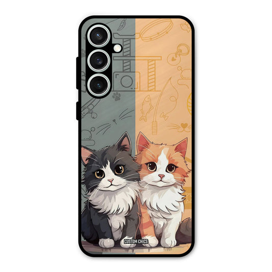 Couple Cat Samsung Galaxy S23 Mobile Back Cover - Cute PrintShield Case