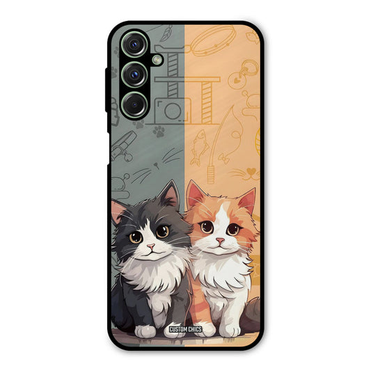 Couple Cat Samsung Galaxy M34 Mobile Back Cover - Cute PrintShield Case
