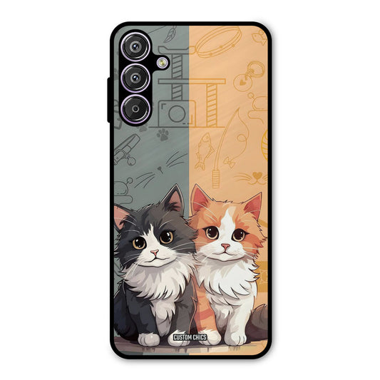 Couple Cat Samsung Galaxy M15 Mobile Back Cover - Cute PrintShield Case