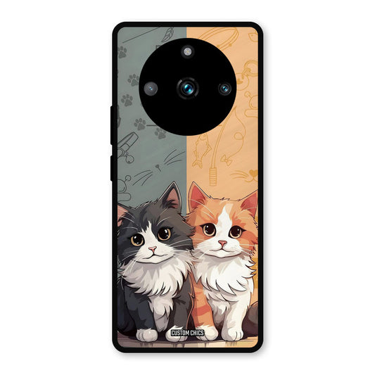 Couple Cat Realme 11 Pro Plus Mobile Back Cover - Cute PrintShield Case