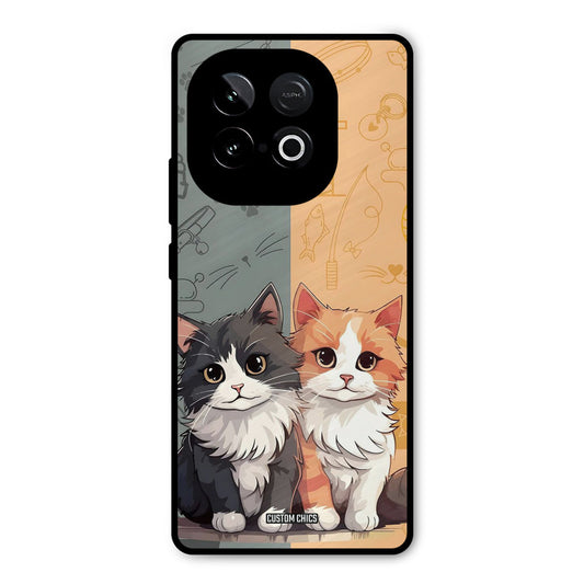 Couple Cat iQOO Neo 10 Mobile Back Cover - Cute PrintShield Case