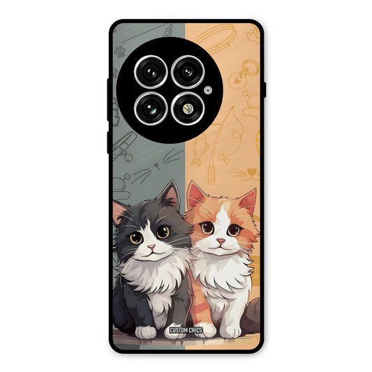 Couple Cat Oneplus 13 Mobile Back Cover - Cute PrintShield Case