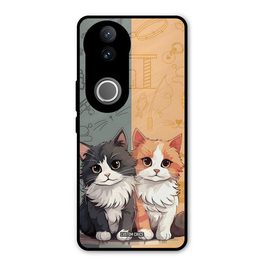 Couple Cat iQOO Z10R Mobile Back Cover - Cute PrintShield Case