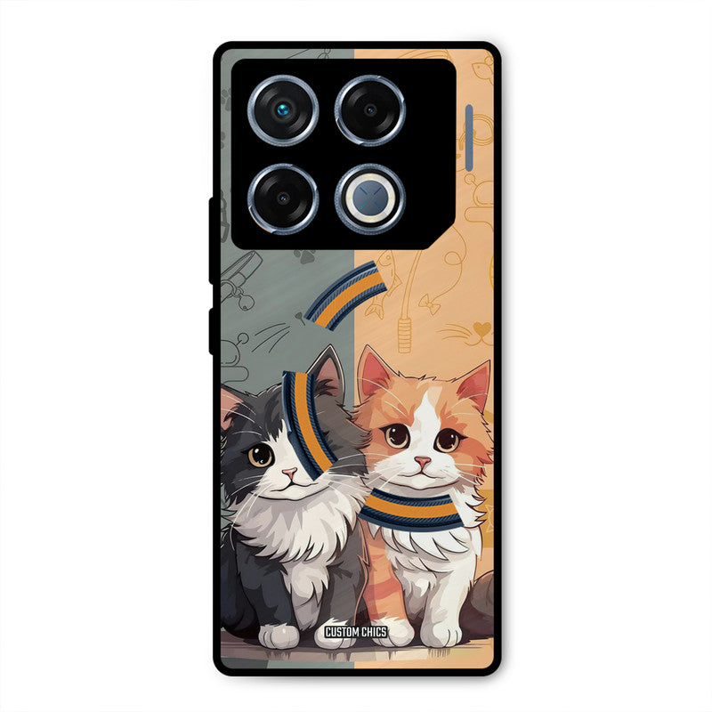 Couple Cat Infinix GT 20 Pro Mobile Back Cover - Cute PrintShield Case