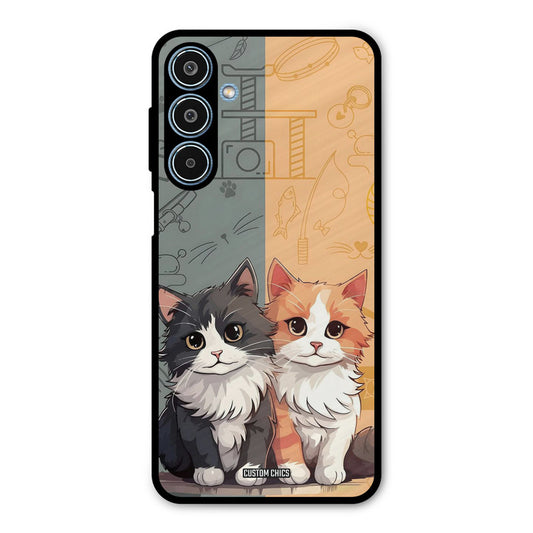 Couple Cat Samsung Galaxy M35 5G Mobile Back Cover - Cute PrintShield Case