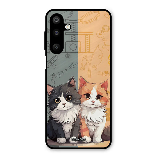 Couple Cat Samsung Galaxy M16 Mobile Back Cover - Cute PrintShield Case