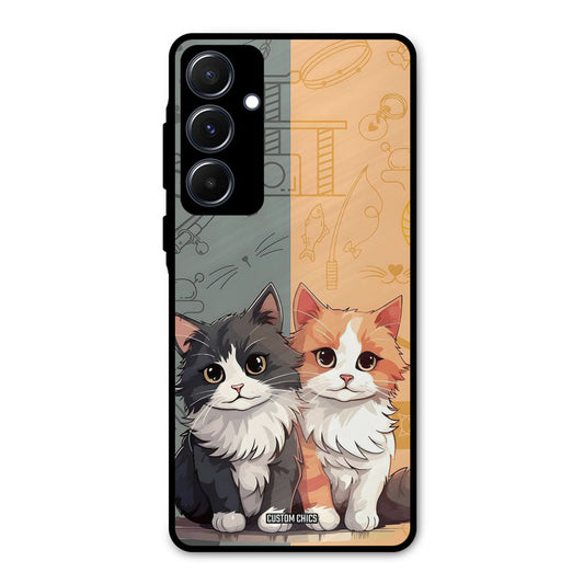 Couple Cat Samsung Galaxy A55 5G Mobile Back Cover - Cute PrintShield Case