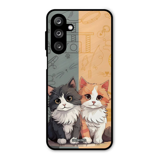 Couple Cat Samsung Galaxy M36 Mobile Back Cover - Cute PrintShield Case