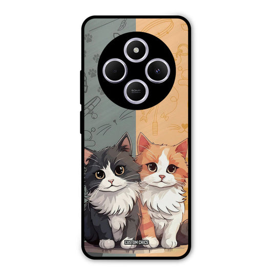 Couple Cat Poco M7 Mobile Back Cover - Cute PrintShield Case