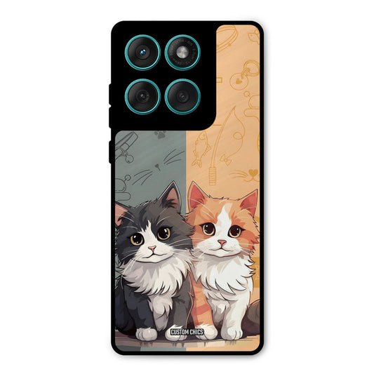 Couple Cat Motorola Edge 60 Mobile Back Cover - Cute PrintShield Case