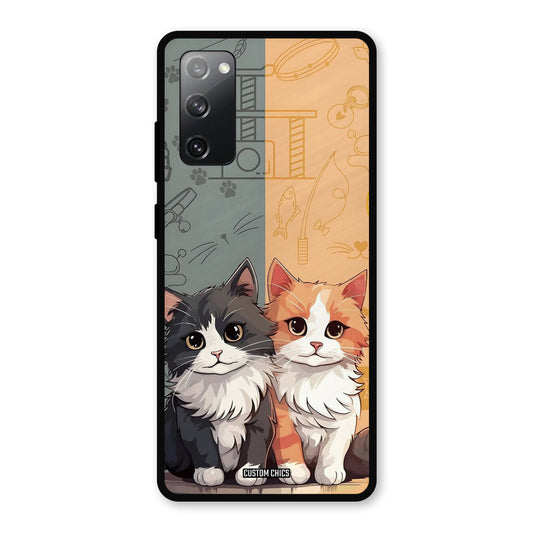 Couple Cat Samsung Galaxy S20 FE Mobile Back Cover - Cute PrintShield Case