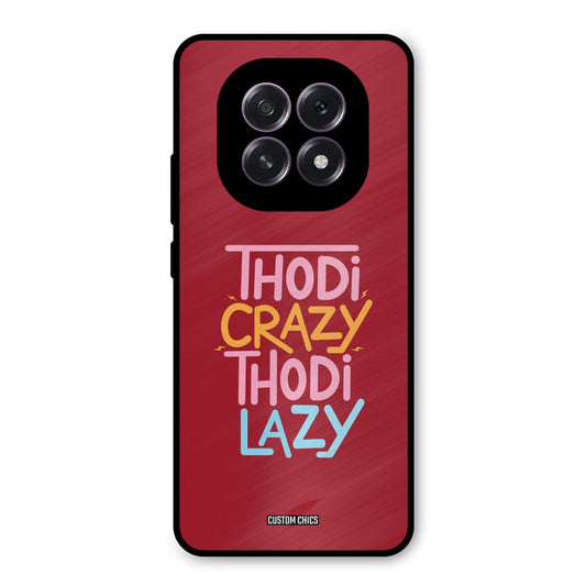 Crazy And Lazy Oppo F29 Mobile Back Cover - Typography PrintShield Case
