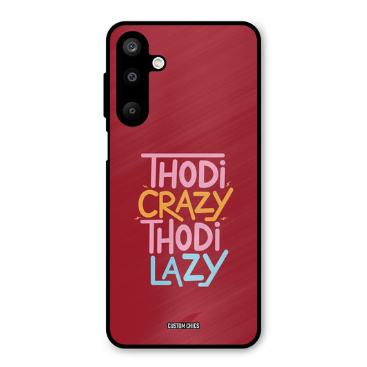 Crazy And Lazy Samsung Galaxy M16 Mobile Back Cover - Typography PrintShield Case