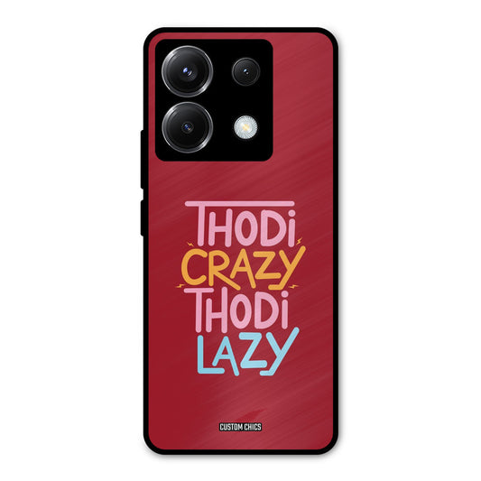 Crazy And Lazy Poco X6 Mobile Back Cover - Typography PrintShield Case
