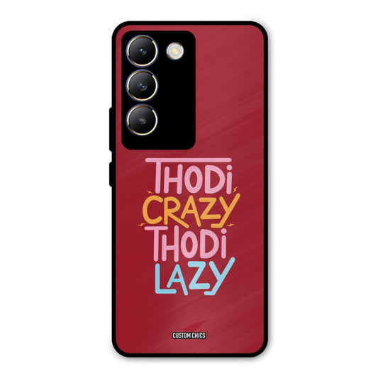 Crazy And Lazy Vivo Y200e Mobile Back Cover - Typography PrintShield Case