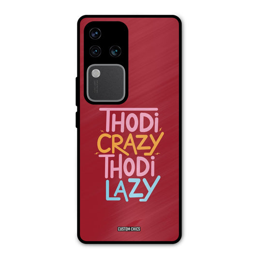 Crazy And Lazy Vivo V30 Pro Mobile Back Cover - Typography PrintShield Case