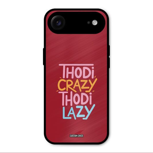 Crazy And Lazy iPhone Air Mobile Back Cover - Typography PrintShield Case