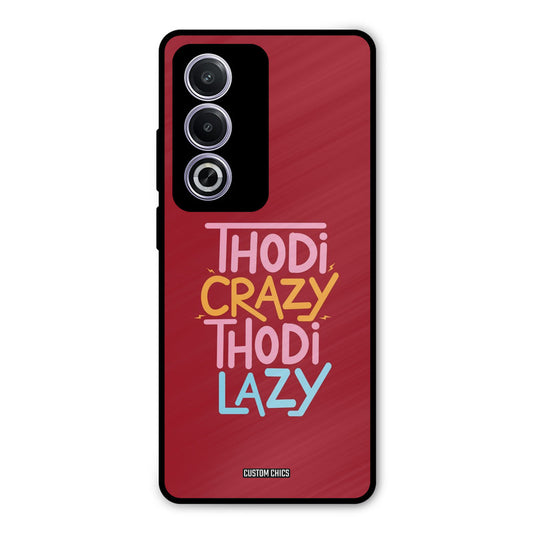 Crazy And Lazy Oppo A3 Pro Mobile Back Cover - Typography PrintShield Case