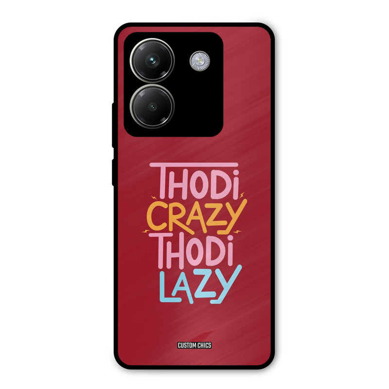 Crazy And Lazy Poco M7 Pro Mobile Back Cover - Typography PrintShield Case