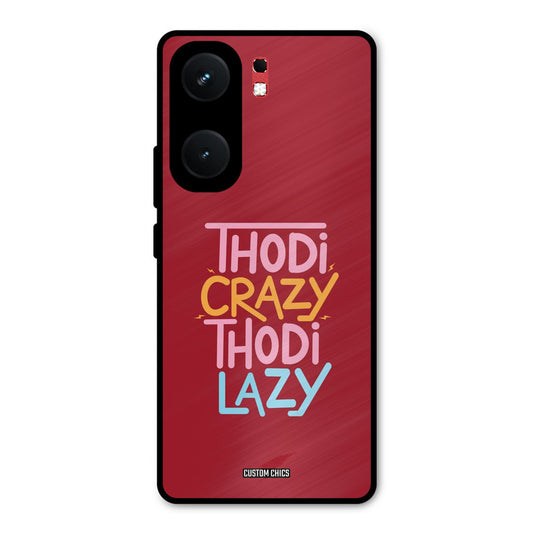 Crazy And Lazy iQOO Neo 9 Pro Mobile Back Cover - Typography PrintShield Case