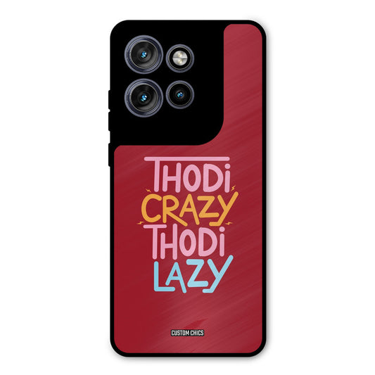 Crazy And Lazy Motorola Edge 50 Neo Mobile Back Cover - Typography PrintShield Case