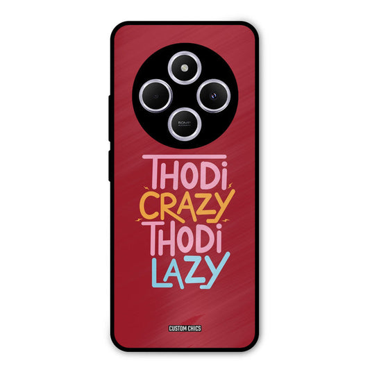 Crazy And Lazy Poco M7 Mobile Back Cover - Typography PrintShield Case