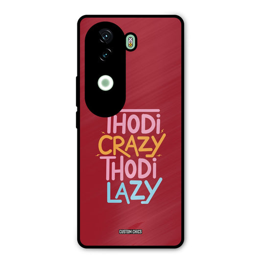Crazy And Lazy Vivo V40e Mobile Back Cover - Typography PrintShield Case