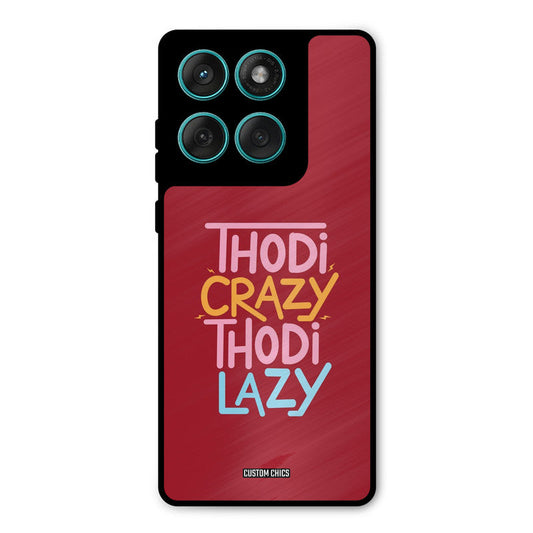 Crazy And Lazy Motorola Edge 60 Mobile Back Cover - Typography PrintShield Case