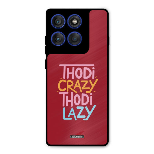 Crazy And Lazy Motorola Edge 60 Pro Mobile Back Cover - Typography PrintShield Case