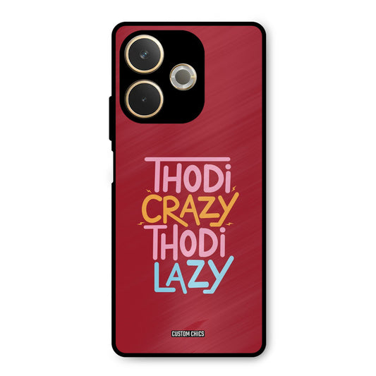 Crazy And Lazy Oppo A5 Pro Mobile Back Cover - Typography PrintShield Case