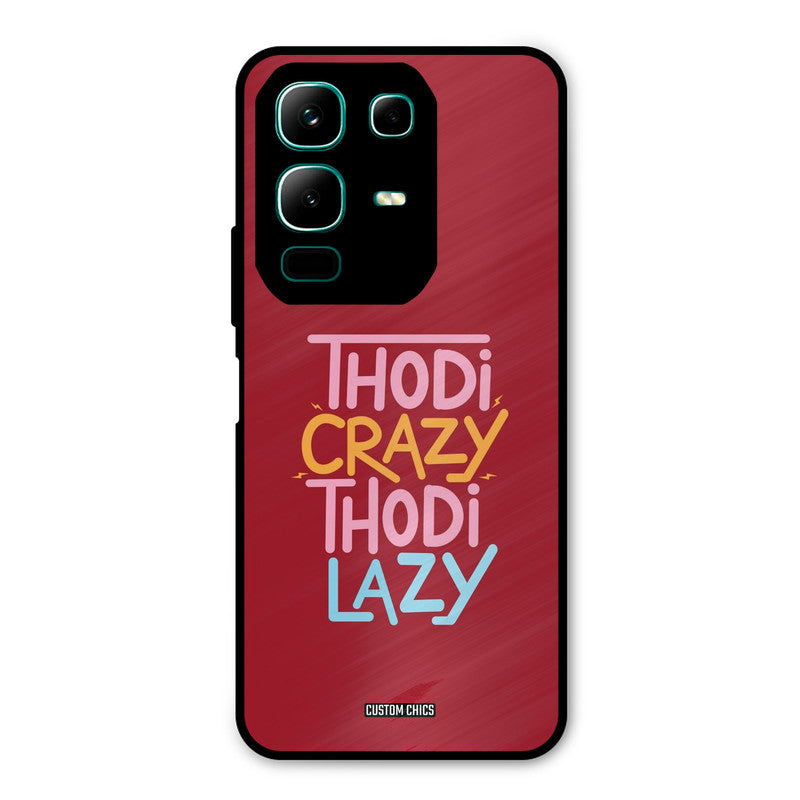 Crazy And Lazy Infinix Note 50x Mobile Back Cover - Typography PrintShield Case