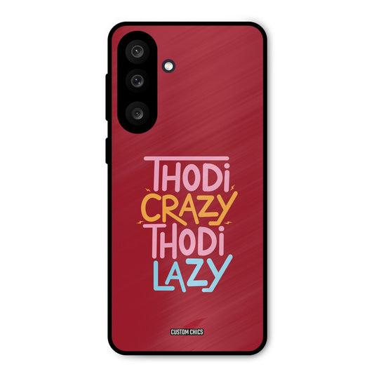 Crazy And Lazy Samsung Galaxy M56 Mobile Back Cover - Typography PrintShield Case