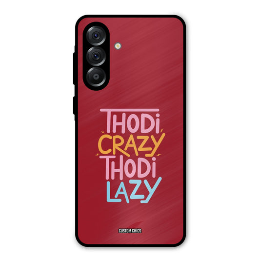 Crazy And Lazy Samsung Galaxy A36 Mobile Back Cover - Typography PrintShield Case