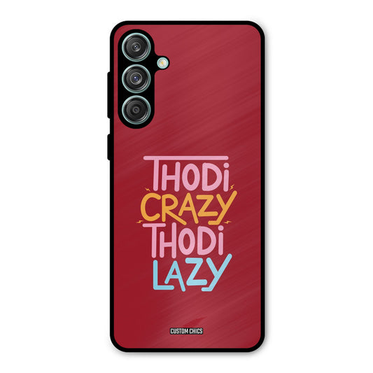 Crazy And Lazy Samsung Galaxy M55 5G Mobile Back Cover - Typography PrintShield Case