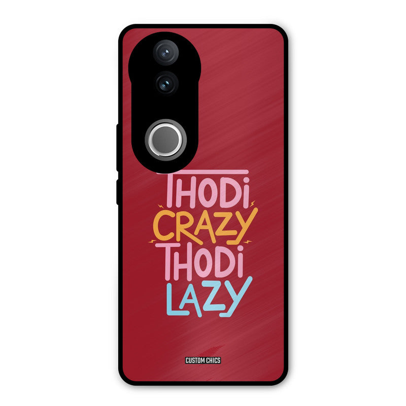 Crazy And Lazy iQOO Z10R Mobile Back Cover - Typography PrintShield Case