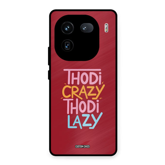 Crazy And Lazy iQOO 12 Mobile Back Cover - Typography PrintShield Case