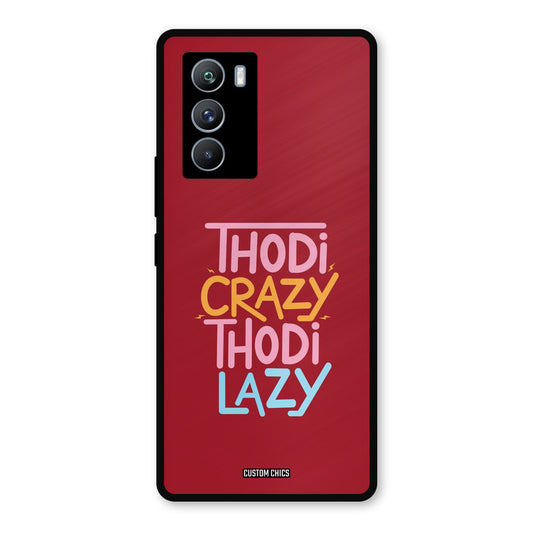 Crazy And Lazy iQOO 9SE Mobile Back Cover - Typography PrintShield Case