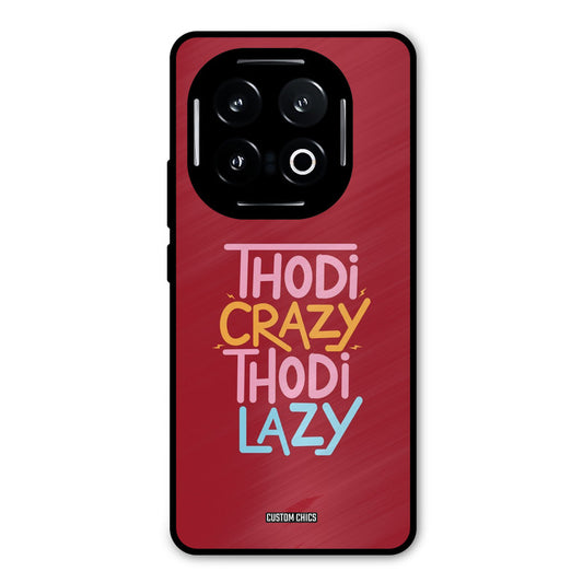 Crazy And Lazy iQOO 13 Mobile Back Cover - Typography PrintShield Case