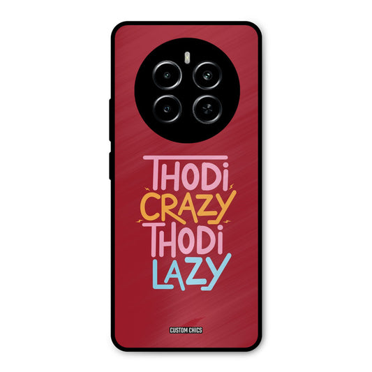 Crazy And Lazy Realme P1 5G Mobile Back Cover - Typography PrintShield Case