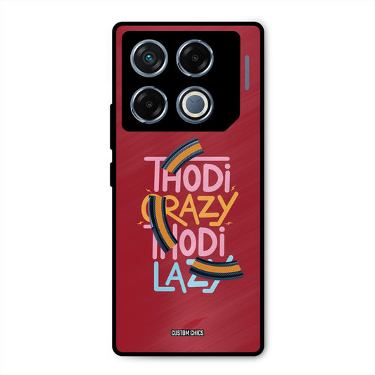Crazy And Lazy Infinix GT 20 Pro Mobile Back Cover - Typography PrintShield Case