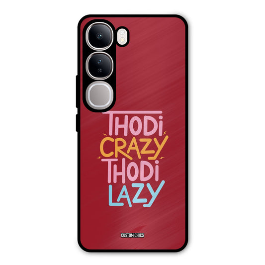Crazy And Lazy Vivo Y300 Mobile Back Cover - Typography PrintShield Case