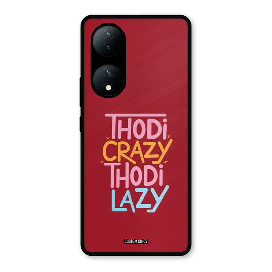 Crazy And Lazy Vivo Y100 Mobile Back Cover - Typography PrintShield Case