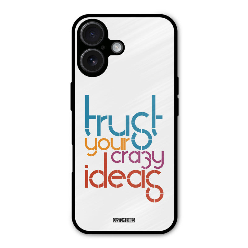 Crazy Idea iPhone 16 Plus Mobile Back Cover - Typography PrintShield Case