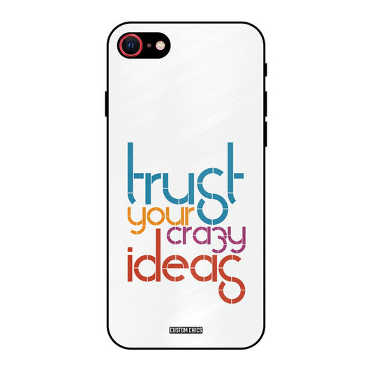 Crazy Idea iPhone SE 2020 Mobile Back Cover - Typography PrintShield Case