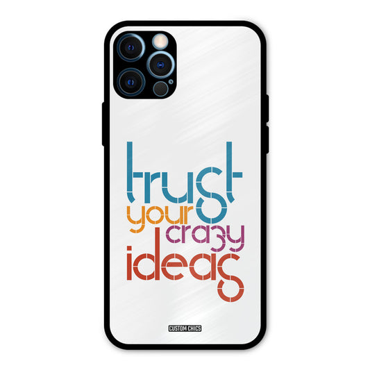 Crazy Idea iPhone 12 Pro Mobile Back Cover - Typography PrintShield Case
