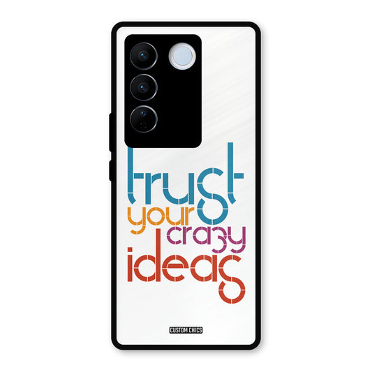 Crazy Idea Vivo V27 Pro Mobile Back Cover - Typography PrintShield Case
