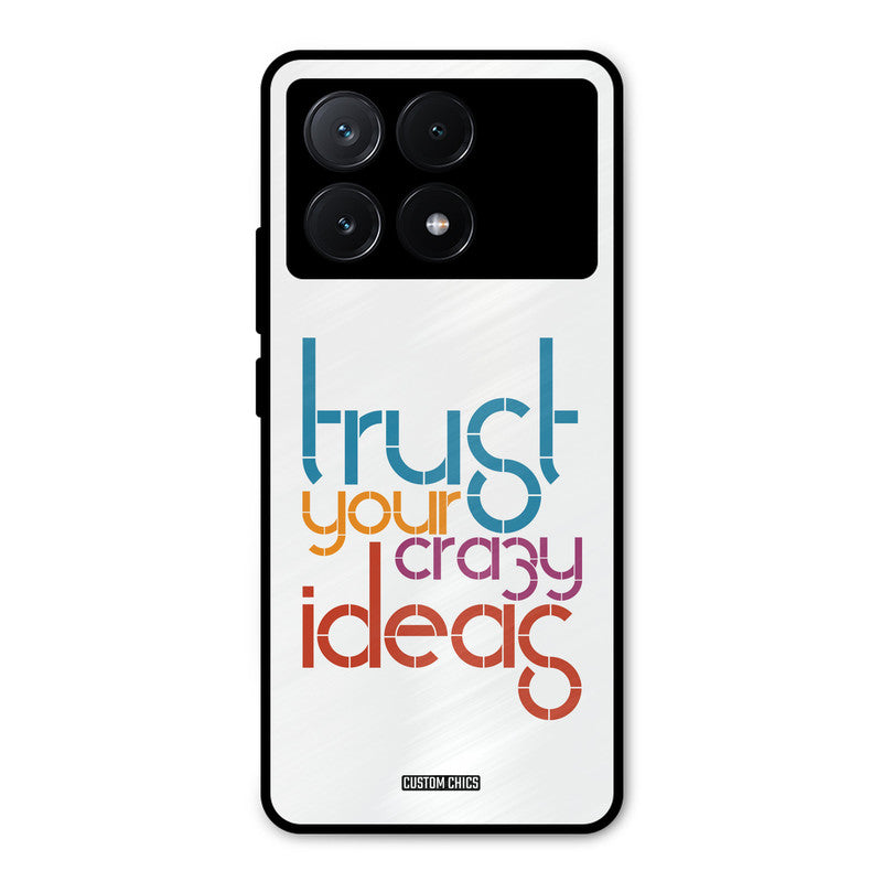 Crazy Idea Poco X6 Pro Mobile Back Cover - Typography PrintShield Case